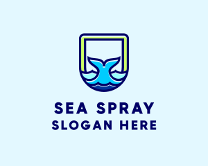 Sea Whale Ocean logo design