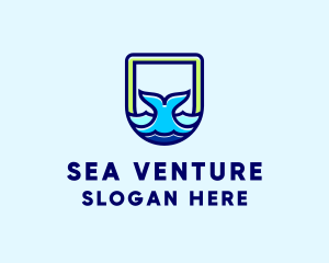 Sea Whale Ocean logo design