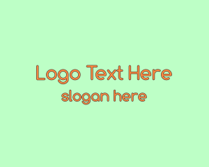 Typography - Modern Round Orange logo design