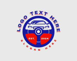 Car Dealer - Car Steering Wheel logo design