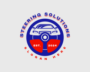 Car Steering Wheel logo design