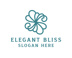 Stylish Green Flower Logo