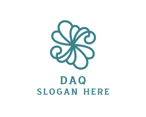 Stylish Green Flower Logo