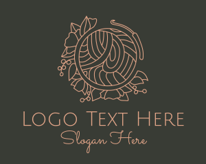 Knit - Crochet Thread Ball logo design