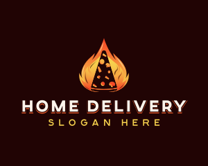 Flame Hot Pizza logo design