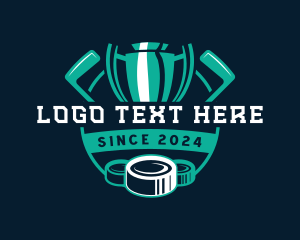 Trophy - Hockey Puck Tournament logo design