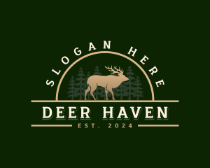 Deer Nature Wildlife logo design