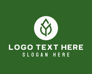 Water - Organic Letter Y Droplet logo design