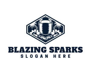 Metal Welder Spark logo design