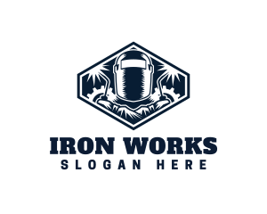 Iron - Metal Welder Spark logo design