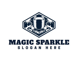 Metal Welder Spark logo design