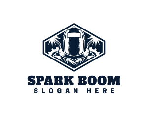 Metal Welder Spark logo design