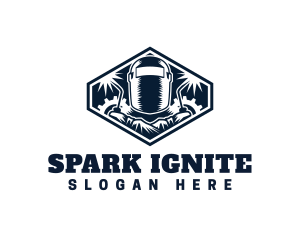 Metal Welder Spark logo design