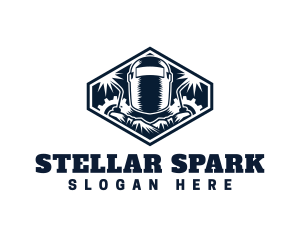 Metal Welder Spark logo design