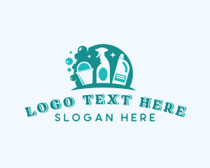 Detergent - Bubble Cleaning Products logo design