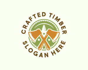 Woodwork - Lumberjack Axe Woodwork logo design