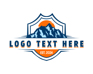 Mountaineering - Mountain Adventure Campsite logo design
