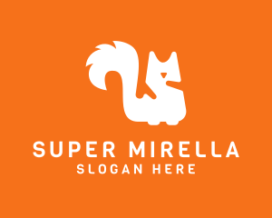 Squirrel Tail Silhouette Logo