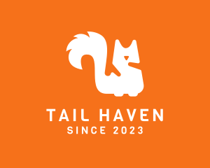 Tail - Squirrel Tail Silhouette logo design