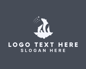 Zoo - Wild Polar Bear Iceberg logo design