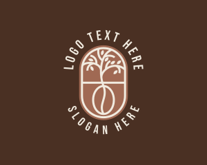 Caffeine - Coffee Bean Tree logo design