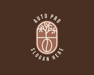 Caffeine - Coffee Bean Tree logo design
