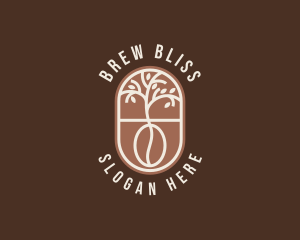 Brew - Coffee Bean Tree logo design