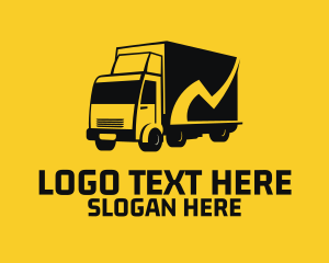 Dump Truck - Lightning Bolt Truck Freight logo design