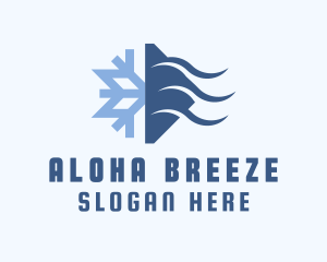 Snowflake Cooling Breeze logo design