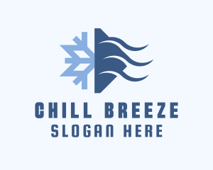 Snowflake Cooling Breeze logo design