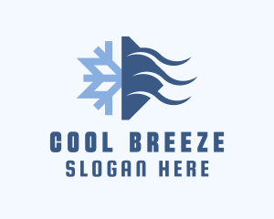 Snowflake Cooling Breeze logo design