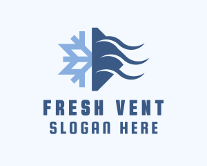 Vent - Snowflake Cooling Breeze logo design