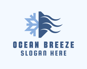 Snowflake Cooling Breeze logo design