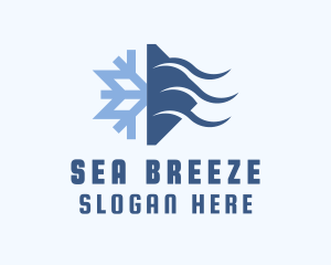 Snowflake Cooling Breeze logo design