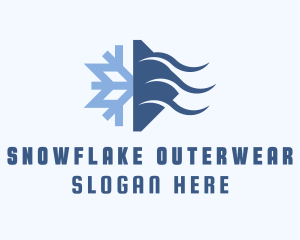 Snowflake Cooling Breeze logo design