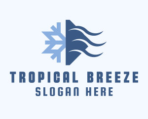 Snowflake Cooling Breeze logo design