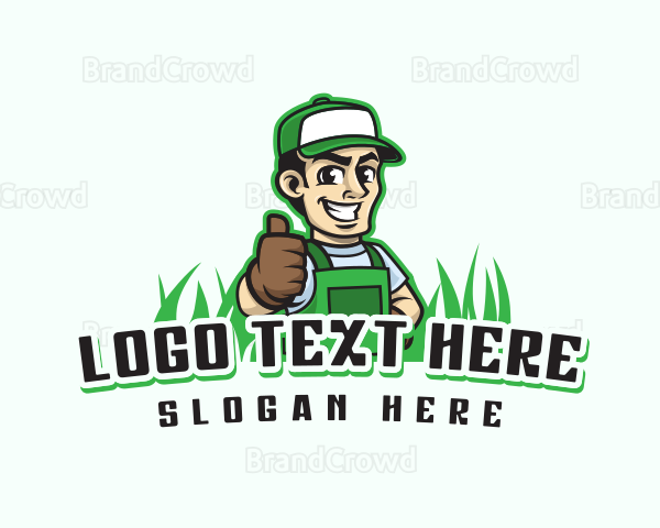 Lawn Yard Landscaping Gardener Logo