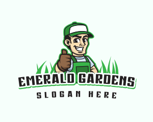 Lawn Landscaping Gardener logo design