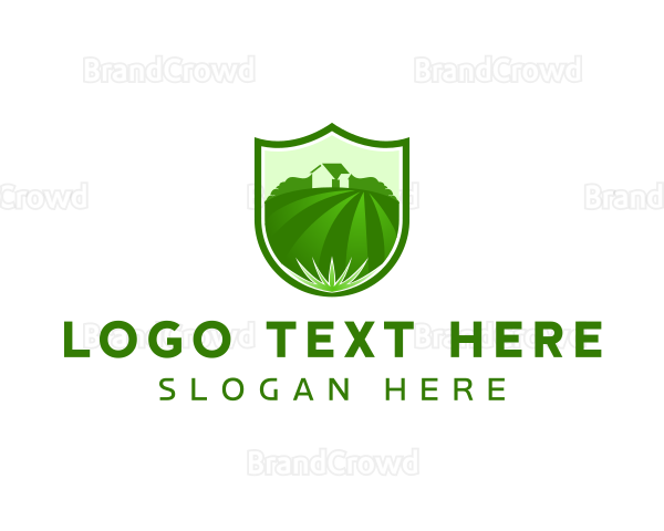 Garden Landscaping Field Logo