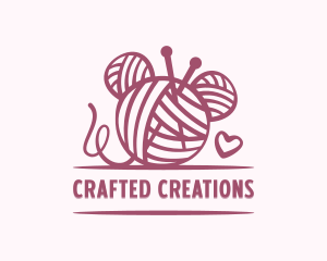 Crochet Crafts Knitting logo design