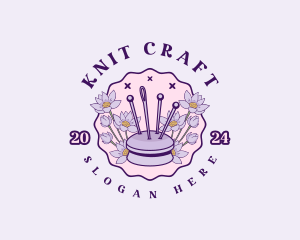 Floral Needle Cushion logo design