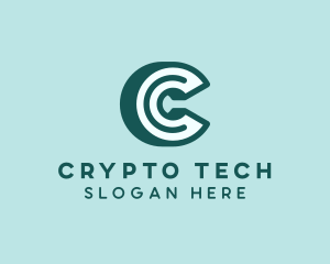 Blockchain - Digital Fintech Crypto logo design