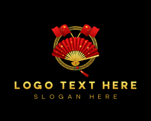 Shaolin - Asian Hand Fan logo design