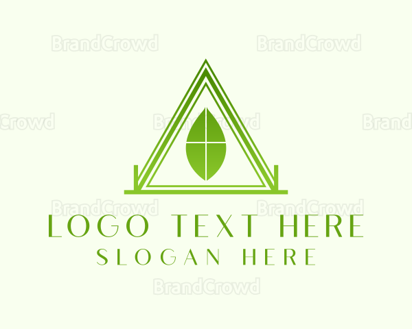 Green Nature Cabin House Logo