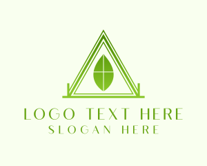 Roof - Green Nature Cabin House logo design