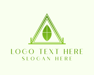 Green Nature Cabin House Logo