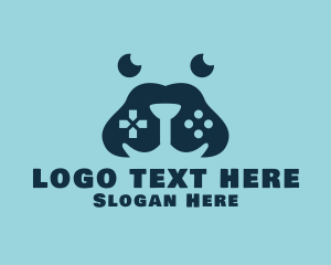 Team Emblem - Dog Snout Gaming Controller logo design