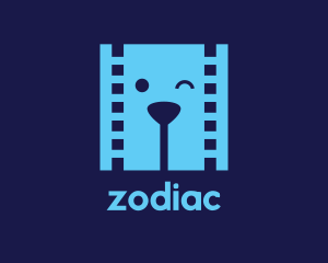 Videomaker - Filmstrip Dog Video logo design