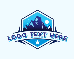 Explore - Mountain Peak Adventure logo design