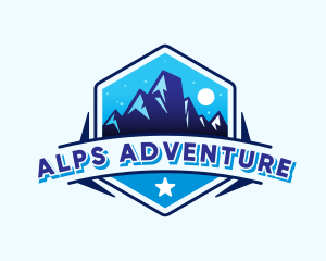 Alps - Mountain Peak Adventure logo design